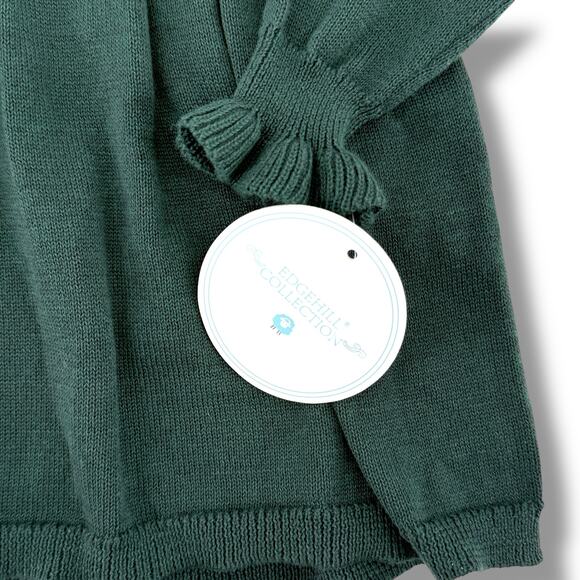 Edgehill Collection Knit Sweater Dress Baby Girls Size Newborn Green Fair Isle - Picture 4 of 4